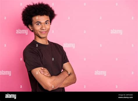 Portrait Of Young Confident Man Seems Like Boss Crossed Arms Smiling