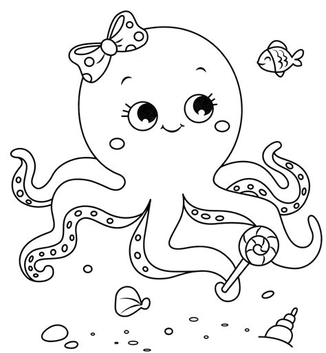 Printable Octopus Coloring Page