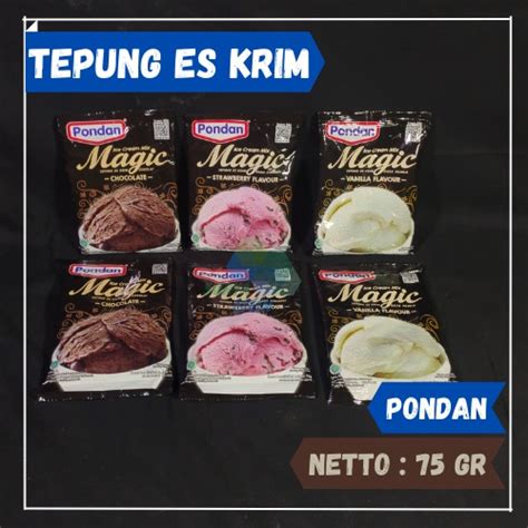 Jual Pondan Magic Ice Cream 75 Gr Bubuk Es Krim Instan Shopee Indonesia