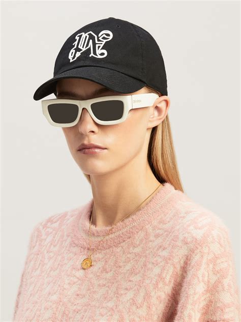 Monogram Cap In Black Palm Angels® Official