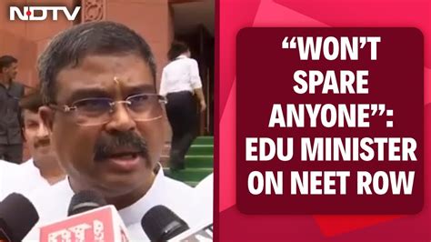 Neet Row Dharmendra Pradhan On Protest By Opposition Mps In