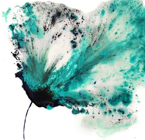 Teal Wall Art Abstract Flower Original Painting | Abstract flower art, Abstract flowers, Teal ...