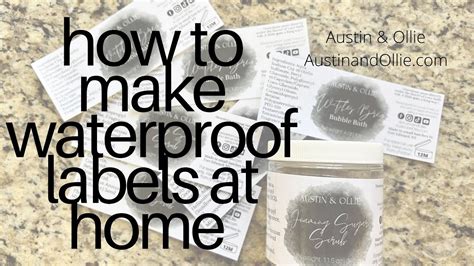 How To Make Waterproof Labels At Home Using An Inkjet Printer YouTube