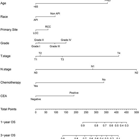 Nomogram Predicting 1 3 And 5 Year Overall Survival Os Of Download Scientific Diagram