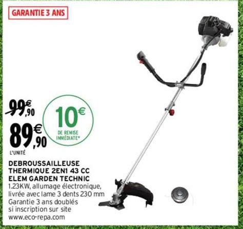 Promo D Broussailleuse Thermique En Cc Elem Garden Technic Chez