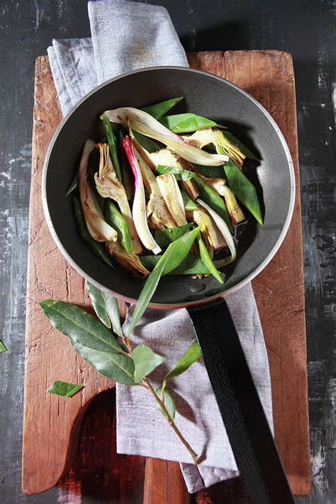 Pan Fried Artichoke Hearts With Beans 1 Photograph By Francine Reculez