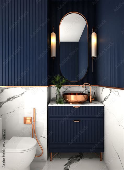 Restroom Interior Design In Contemporary Style 3d Rendering3d