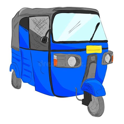 Bajaj From India Now Become An Icon Of Jakarta Stock Vector