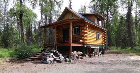 Remote Log Cabin For Sale On Acres In Talkeetna Alaska