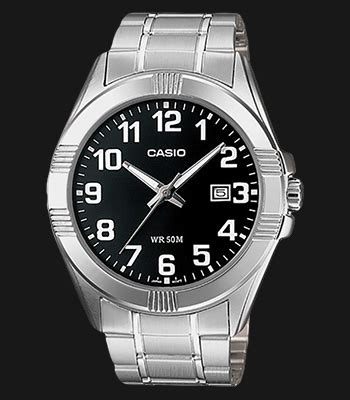 Casio General MTP 1308D 1BVDF Enticer Men Black Dial Stainless Steel