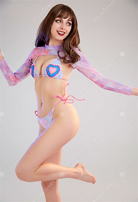 Tie Dyed Swimsuits Colorful Heart Print Bathing Suits With Cover Up Bikini Sets For Sale