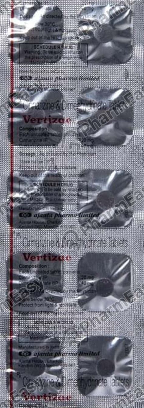 Vertizac Tablets Uses Side Effects Price Dosage Pharmeasy