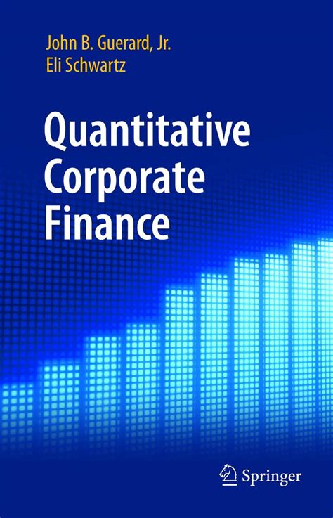 amazoncom quantitative corporate finance  guerard jr