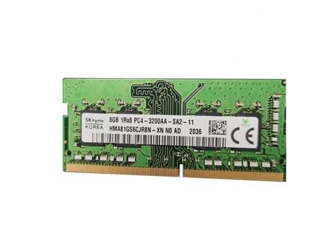 SK HYNIX HMA81GS6CJR8N-XN 8GB 3200 DDR4 1Rx8 PC4-3200AA-SA2-11 260Pin ...