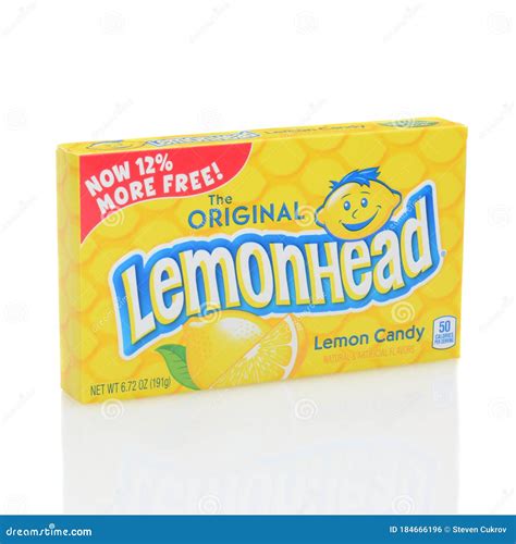 A box of Lemonhead Candy editorial photo. Image of ferrara - 184666196