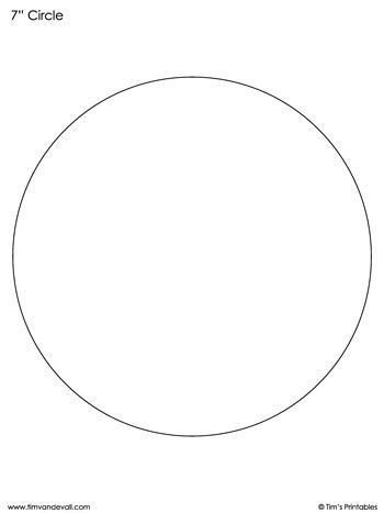Circle Template - 7 Inch - Tim's Printables