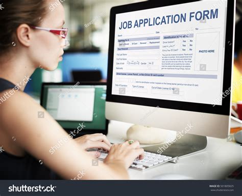 Job Application Form Employment Career Concept Stock Photo 501805825 ... 