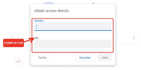 Cómo añadir accesos directos en la página de Google