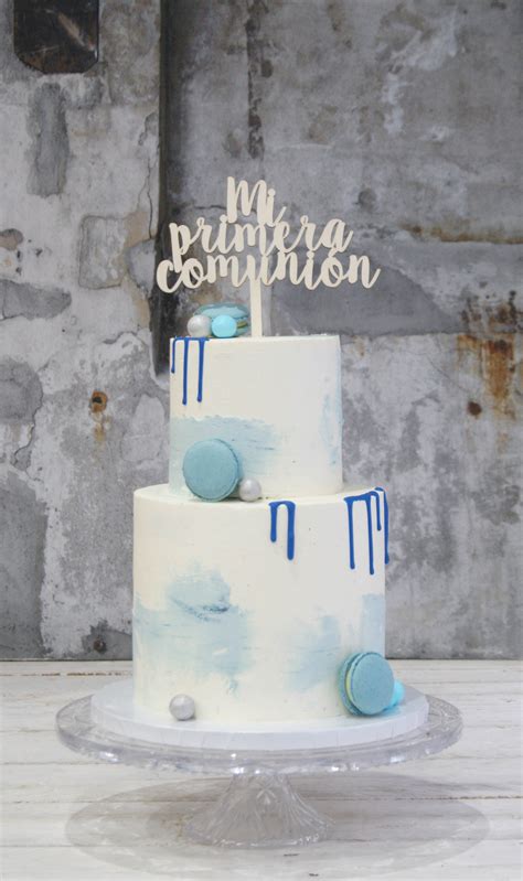 Tarta Comunión Azul Sweetmama