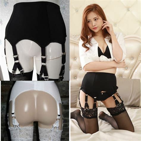 Alacki Women Retro 6 Straps Suspender Belt 12 Claws Garter Belts Sexy