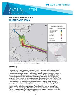 Fillable Online Hurricane Irma Track And Estimated Winds Fax Email