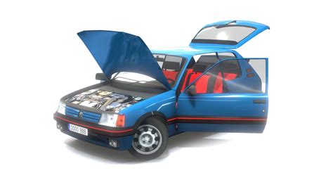 Peugeot 205 Gti Buy Royalty Free 3d Model By Codexito [99d520a] Sketchfab Store