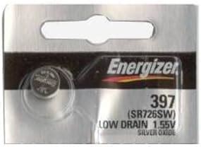 2 X Energizer 397 396 SR726SW SR726 W Silver Oxide Watch Battery