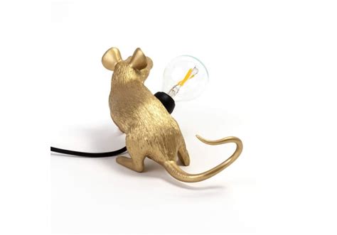 Mouse Gold Seletti Table Lamp Milia Shop