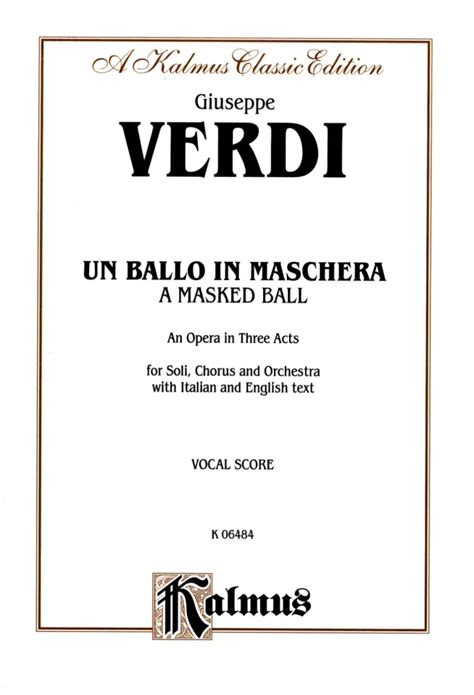 Un Ballo In Maschera Ein Maskenball Von Giuseppe Verdi Im Stretta