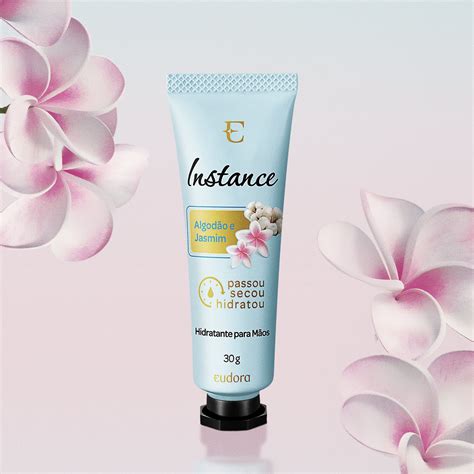 Creme Hidratante para Mãos Instance Algodão e Jasmim 30g Eudora