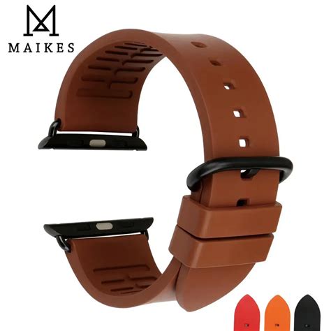 MAIKES pulsera deportiva marrón para Apple Watch banda de 49mm 44mm