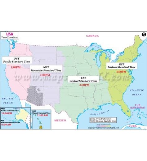 Buy US Time Zone Map in Print on Demand Format | Time zone map, Map ...