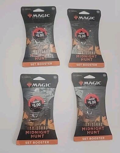 Magic The Gathering Innistrad Midnight Hunt Set Booster Pack Lot Of 4 Sealed Ebay