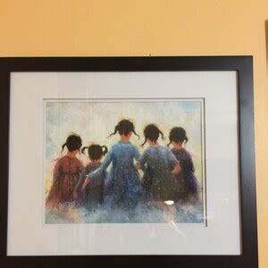 Five Sisters Art Print, Five Girls, African American Art, Wall Art Prints, Five Loving Sisters ...