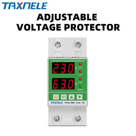 Dual Display 40A 63A 230V Din Rail Adjustable Digital Over Under