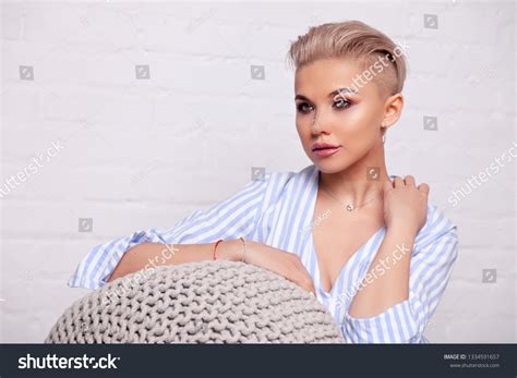 Closeup Portrait Sexy Blonde Model Bright Stock Photo 1334591657 Shutterstock