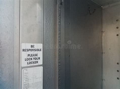 responsible  lock  locker sign stock photo image