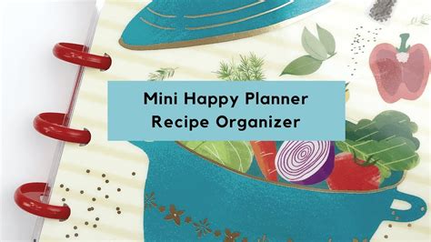 2019 Mini Happy Planner Recipe Organizer Flipthrough Youtube