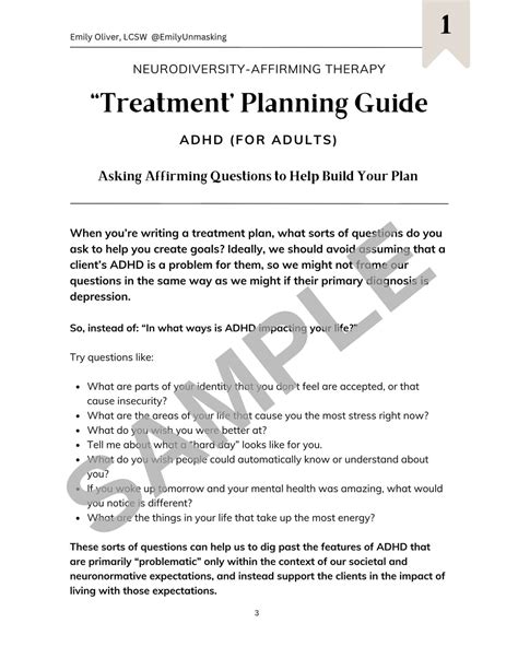 Neurodiversity Affirming Treatment Planning Guide For Therapists Etsy