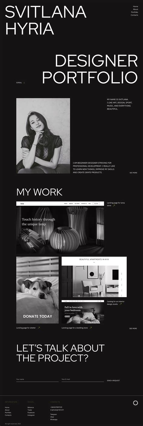 Designer portfolio on Behance