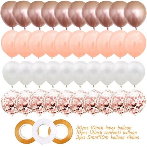 St Cke Zoll Rose Gold Konfetti Latex Ballon Gl Cklich Geburtstag