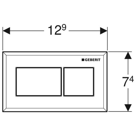 Geberit Pneumatic Square Dual Flush Plate For Sigma Concealed Cistern