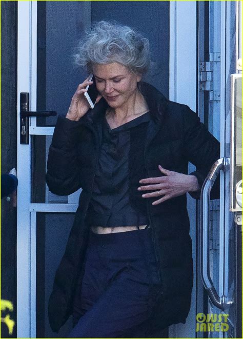 Nicole Kidman Pictured In Gray Wig On Top Of The Lake Set Photo