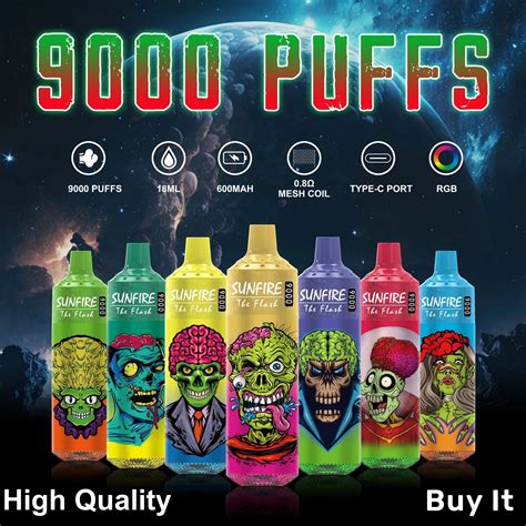 Original Sunfire Tornado 9000 Puffs Disposable E Cigarettes Vape 18ml