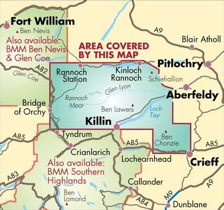 Wandelkaart Schiehallion Ben Lawers Glen Lyon Harvey Maps