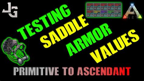 Ark Armor Saddle Value Rating Test Incoming Damage How Do The