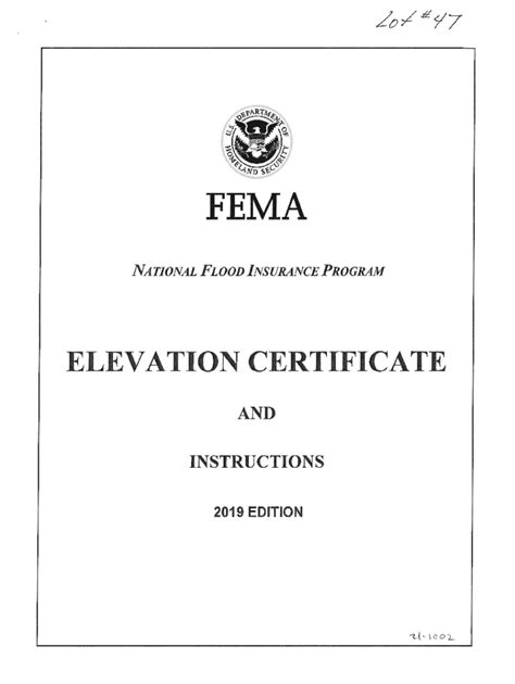 Fillable Online Fema Elevation Fillable Pdffiller Form