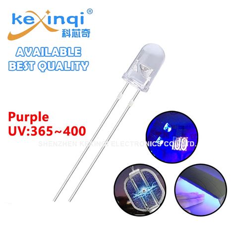 Pcs Super Bright Mm Round Uv Purple Mm Led Emitting Diode F