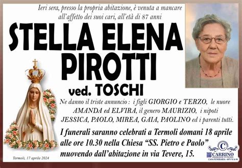 Funerali E Annunci Funebri A Termoli Stella Elena Pirotti Funer24