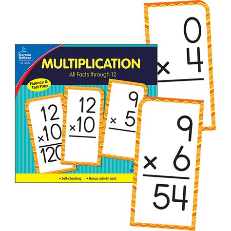 Multiplication All Facts Through 12 Flash Cards Cd 134055 Carson